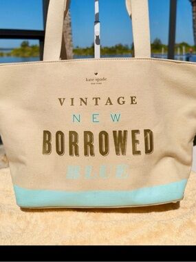 Kate Spade "Wedding Belles" Vintage New Borrowed Blue Tote Bride